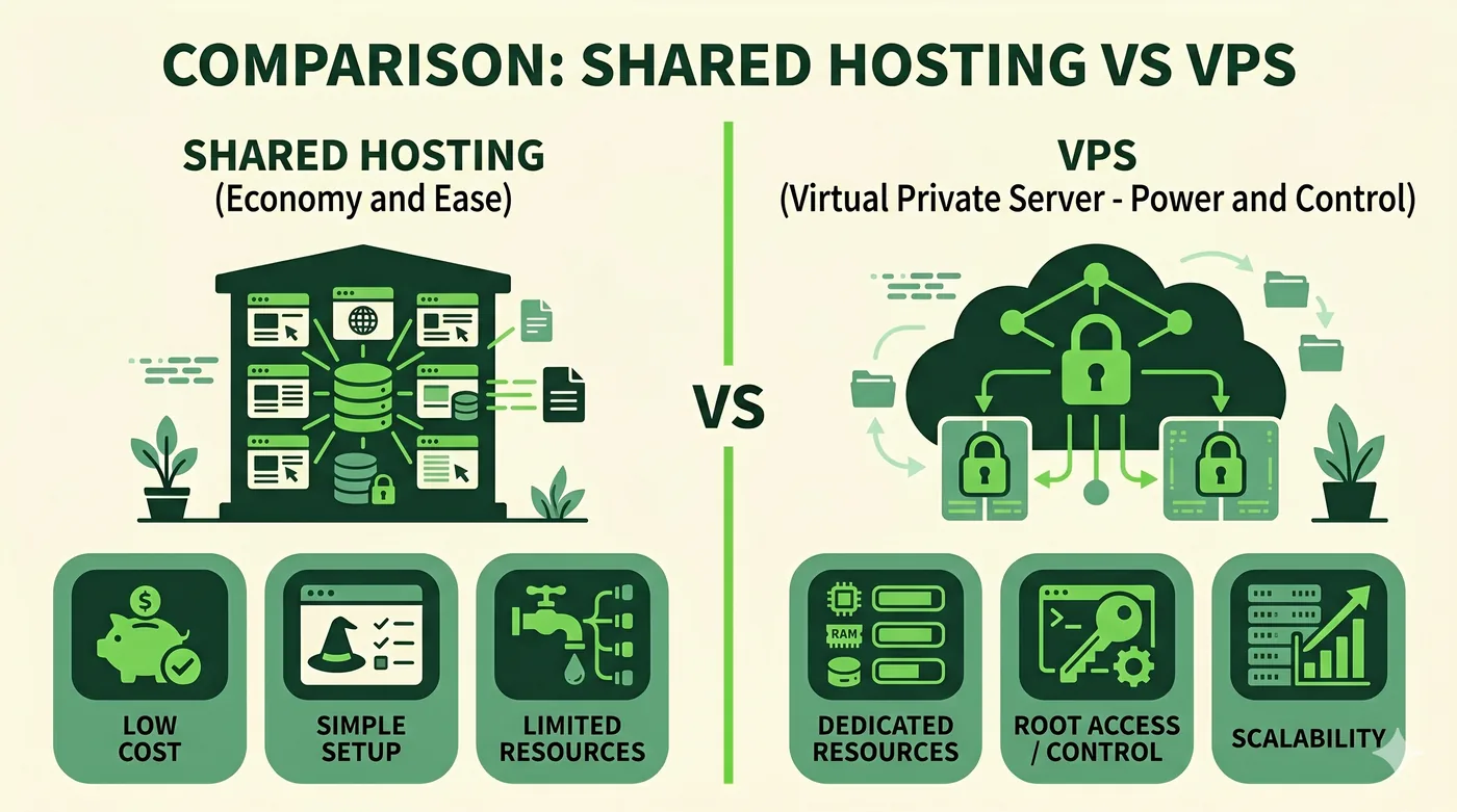 Shared Hosting vs VPS